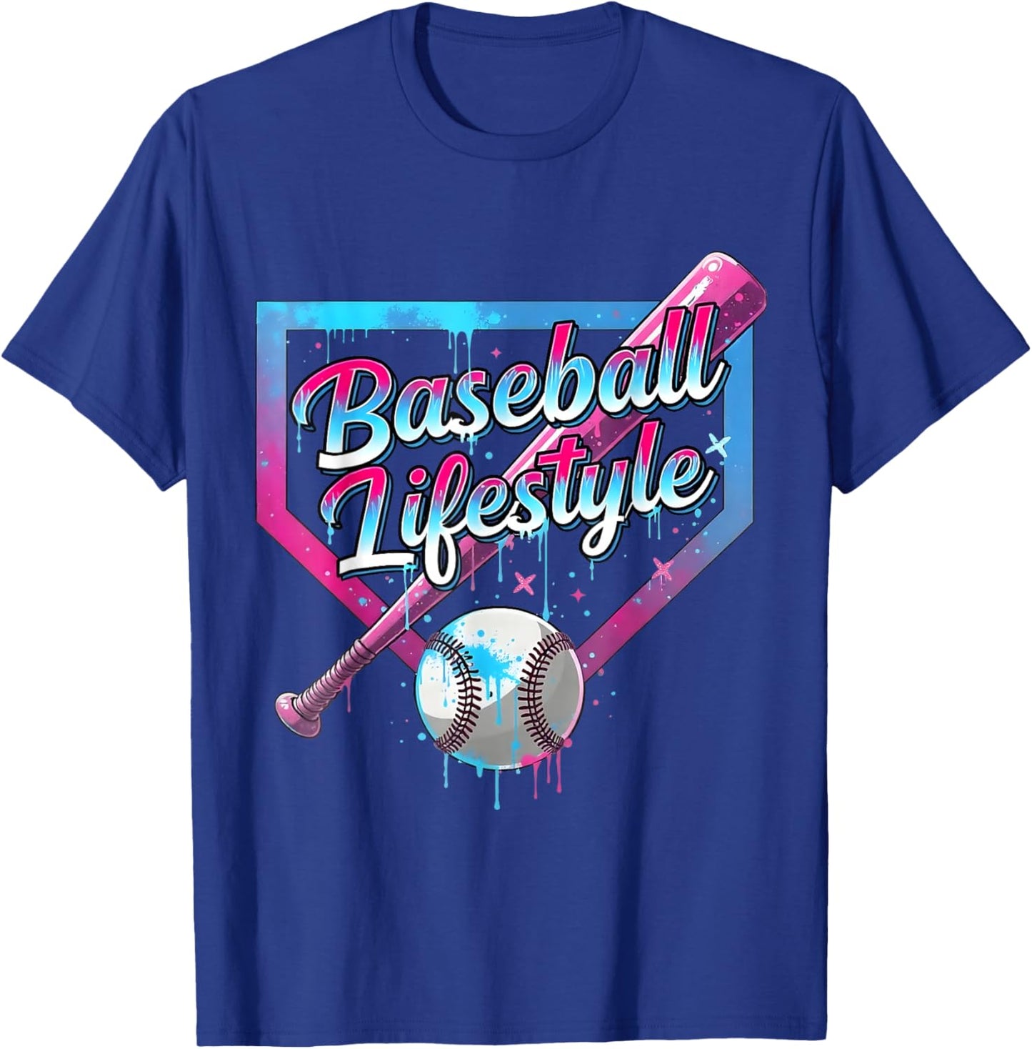 Drip Baseball Life Style Mascot Shirt Funny Boys Kids T-Shirt - T-Shirt | Royal