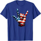 ASL USA Flag 'Love Sign' for Independence and Veterans Day T-Shirt - T-Shirt | Royal