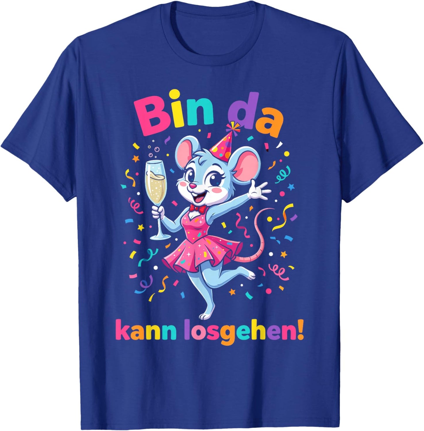 with German Text "Bin da kann losgehen" [German Language] T-Shirt - T-Shirt | Royal