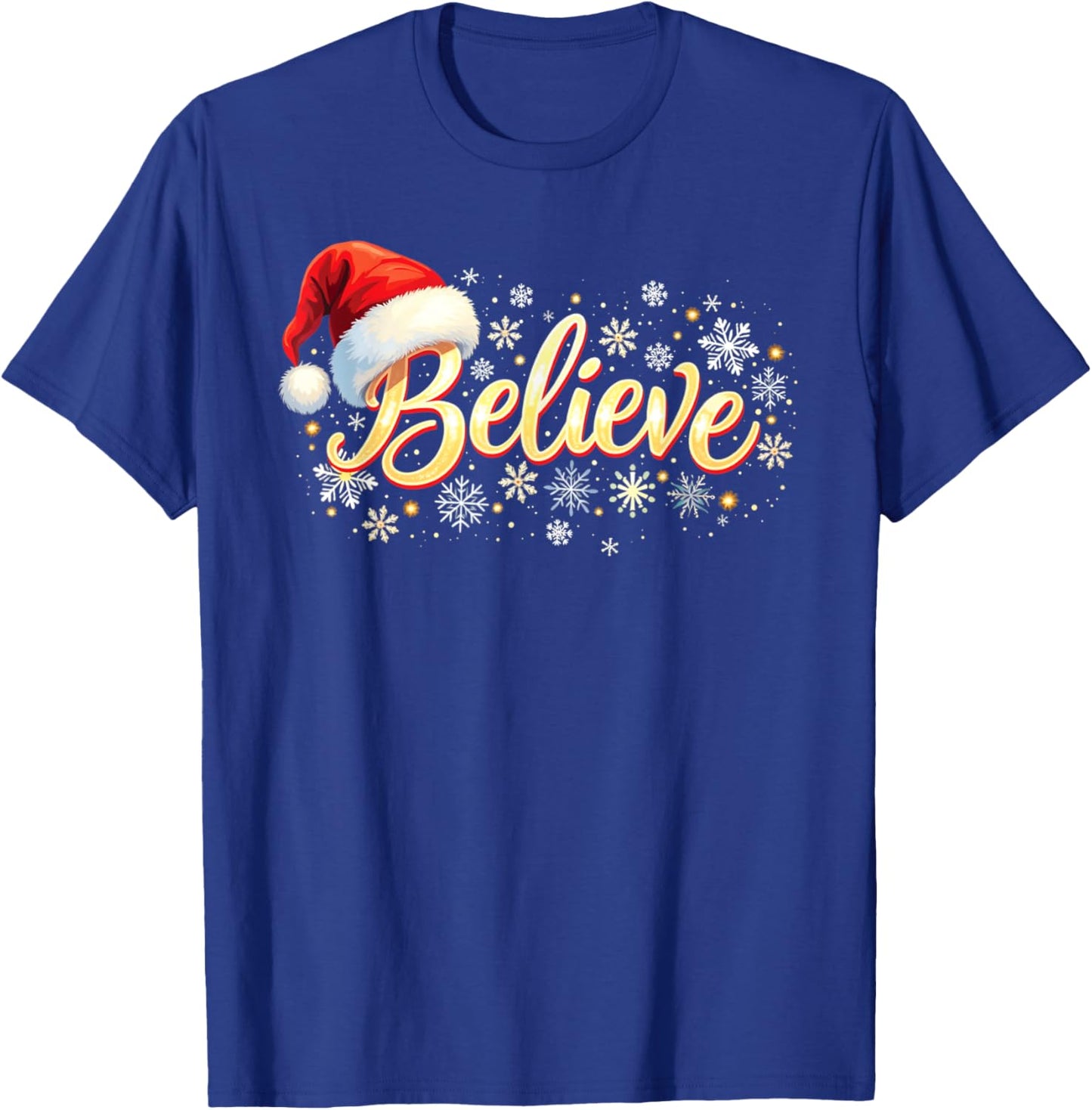 Believe Christmas Shirt Believe Santa T-Shirt - T-Shirt | Royal
