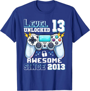 Level 13 Unlocked Video Game 13 Year Old Boy 13 Years T-Shirt - T-Shirt | Royal