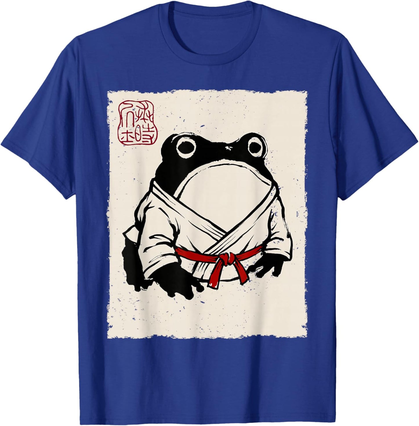 Grumpy Frog Funny Karate Judo MMA Jiu Jitsu Anime Japanese T-Shirt - T-Shirt | Royal