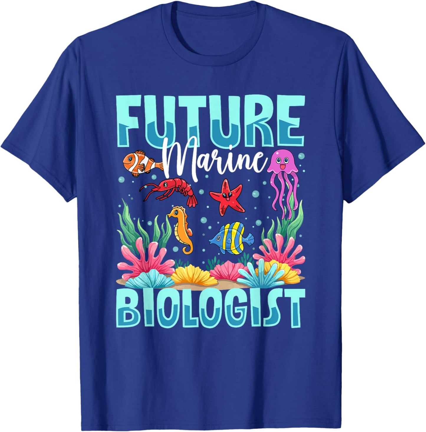 Future Marine Biologist Ocean Life Kids T-Shirt - T-Shirt | Royal
