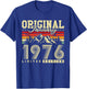 Original January 1976 Birthday Gift 50 Years Vintage T-Shirt - T-Shirt | Royal