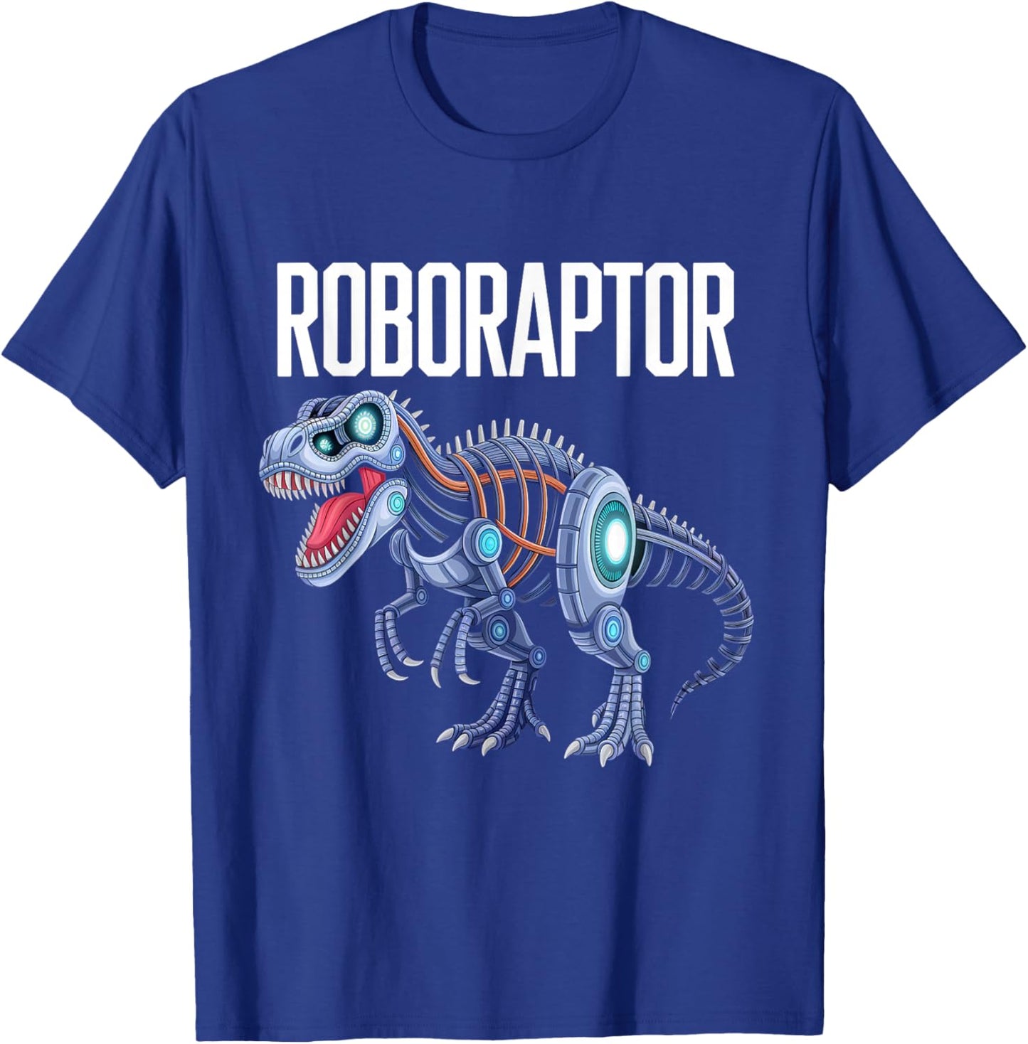 Robot Dinosaur T-Rex Robotic Engineering Dino Funny Robotics T-Shirt - T-Shirt | Royal