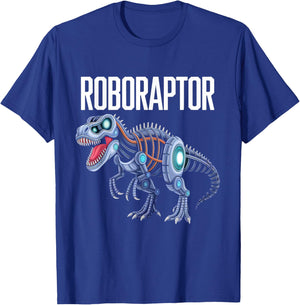 Robot Dinosaur T-Rex Robotic Engineering Dino Funny Robotics T-Shirt - T-Shirt | Royal