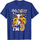 Holy Cow I'm 9 Years Old Farm Cow Sunflowers 9Th Birthday T-Shirt - T-Shirt | Royal