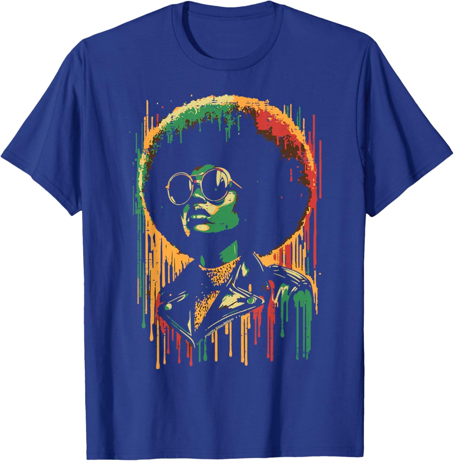 Juneteenth Paint Drip Woman Black African June 19th Women T-Shirt - T-Shirt | Royal