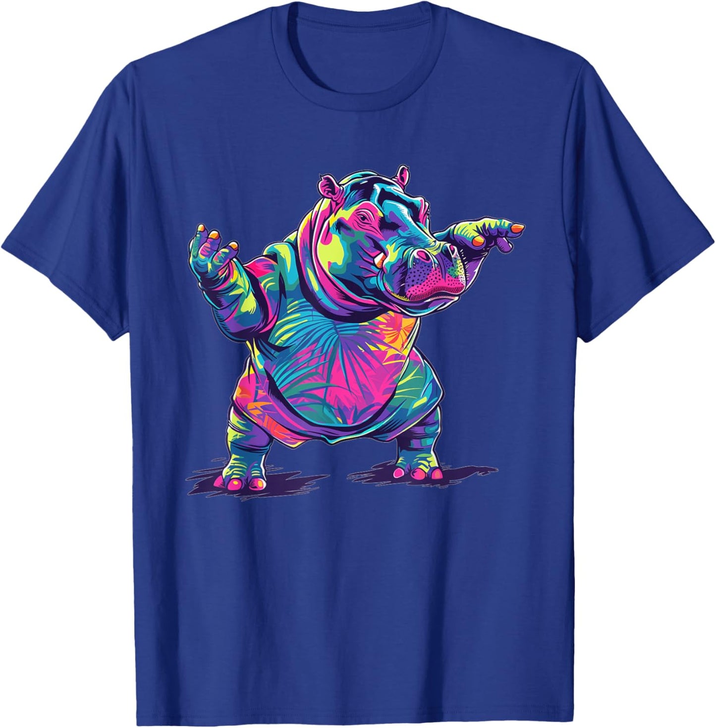 Cute Hippo Dancing T-Shirt - T-Shirt | Royal