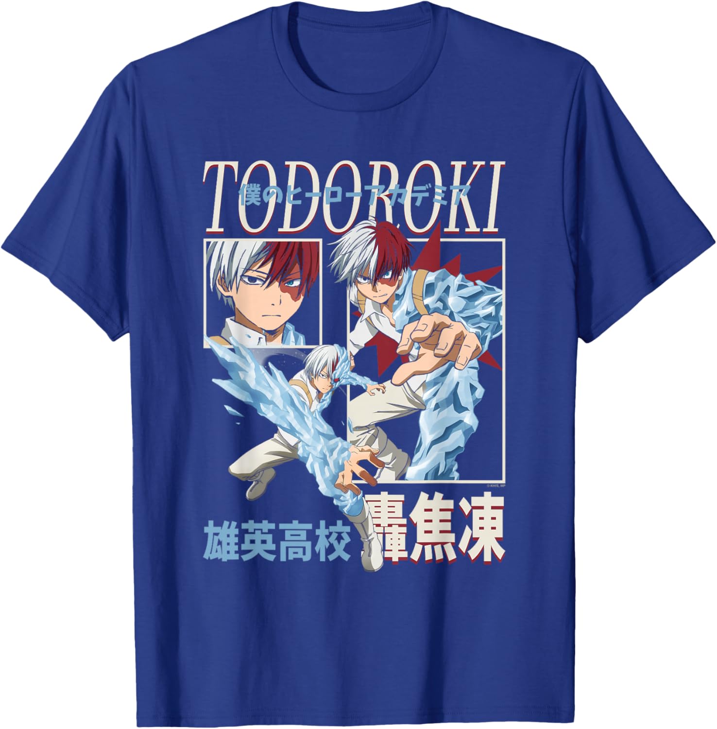 MHA Todoroki Framed Action Poses Collage U.A. High Anime T-Shirt - T-Shirt | Royal