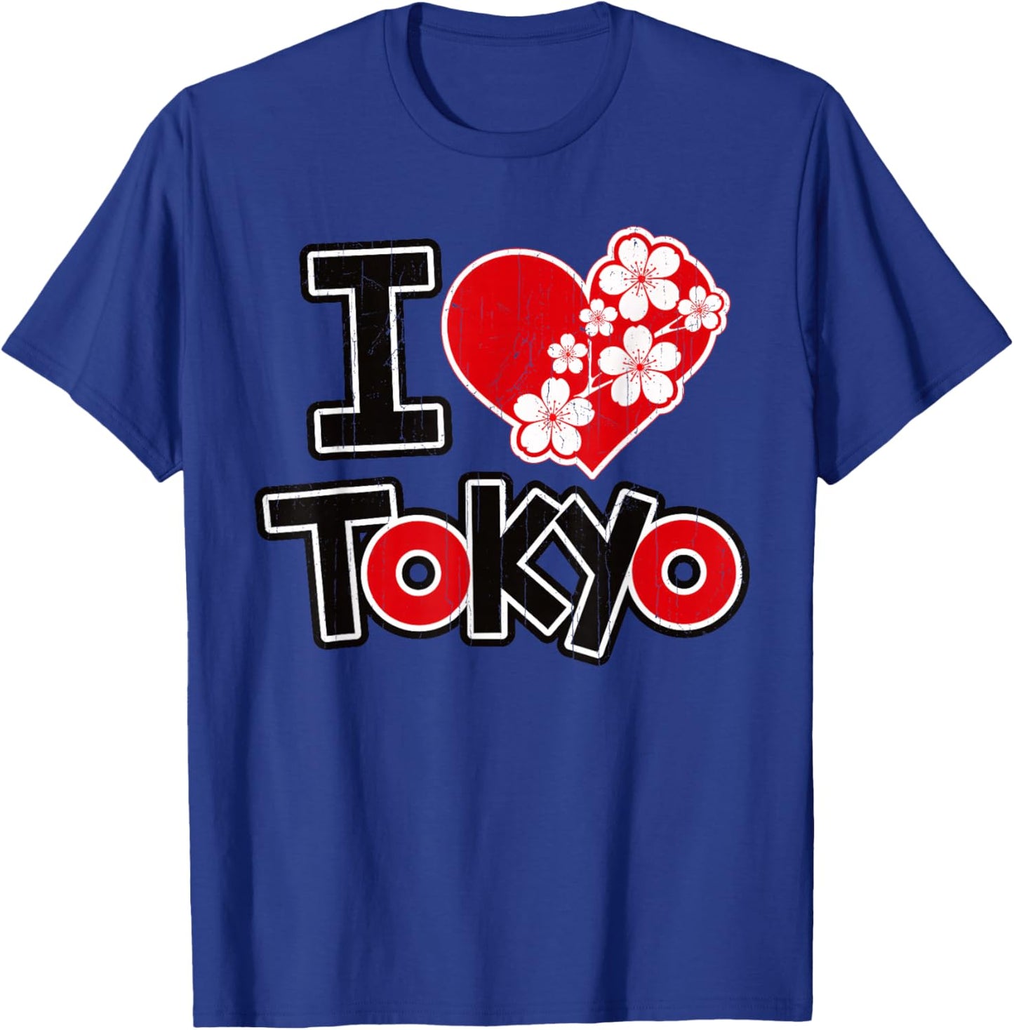 Japan I Love Tokyo Travel Cherry Blossom Japanese Sakura T-Shirt - T-Shirt | Royal