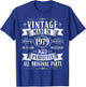 Vintage 46th birthday men Born 1979 46 years old Bday T-Shirt - T-Shirt | Royal
