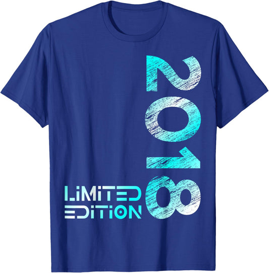 Limited Edition Vintage 2018 Boy Girl 8th Birthday T-Shirt - T-Shirt | Royal