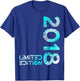 Limited Edition Vintage 2018 Boy Girl 8th Birthday T-Shirt - T-Shirt | Royal