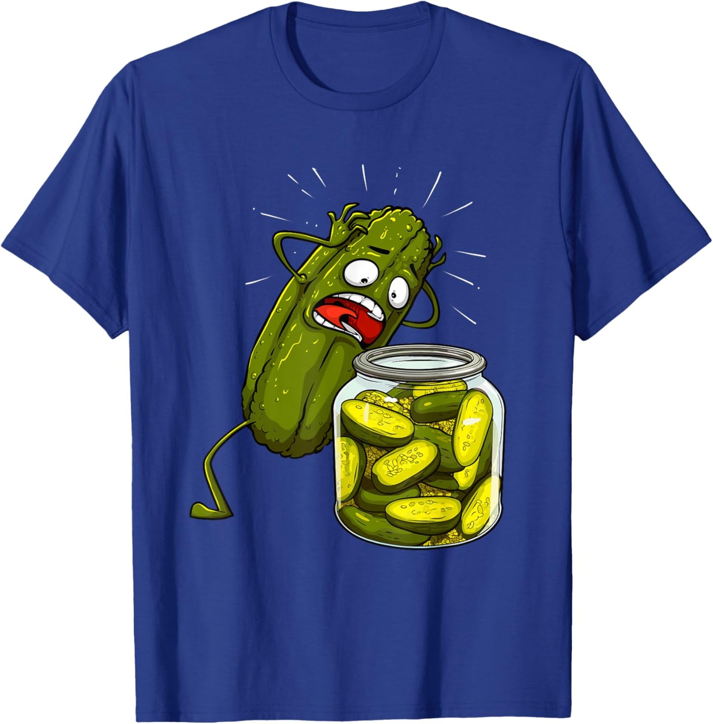 Best Pickle Art Women Kids Jarr Dill Pickle Novelty T-Shirt - T-Shirt | Royal
