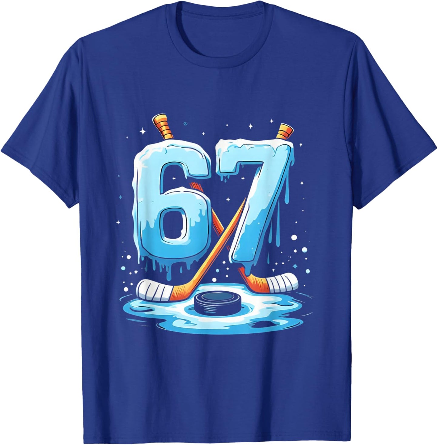 67 Hockey Ice Cream Drip Gen Alpha Slang Boys Men Women T-Shirt - T-Shirt | Royal