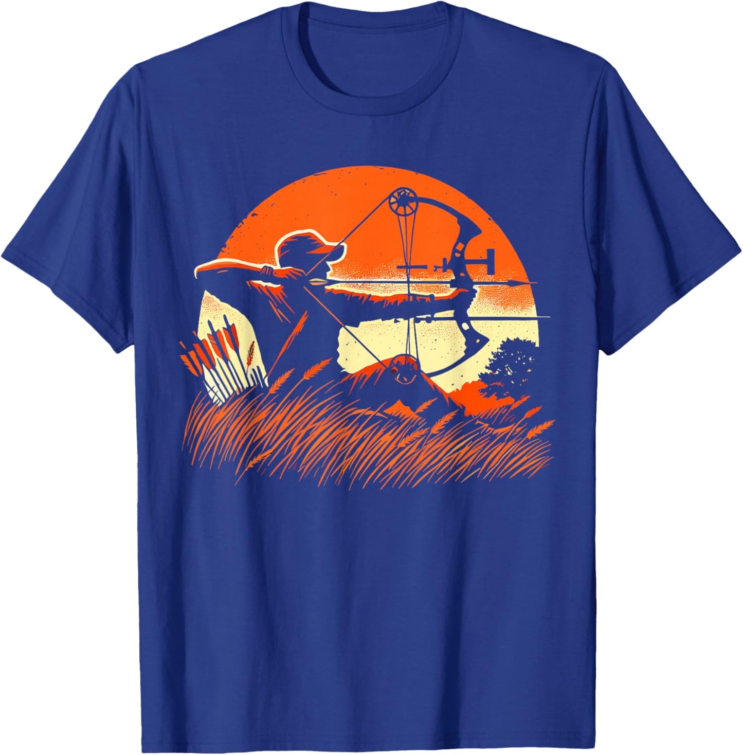 Archery Bow Hunter Deer Mule Elk Bow Hunting T-Shirt - T-Shirt | Royal
