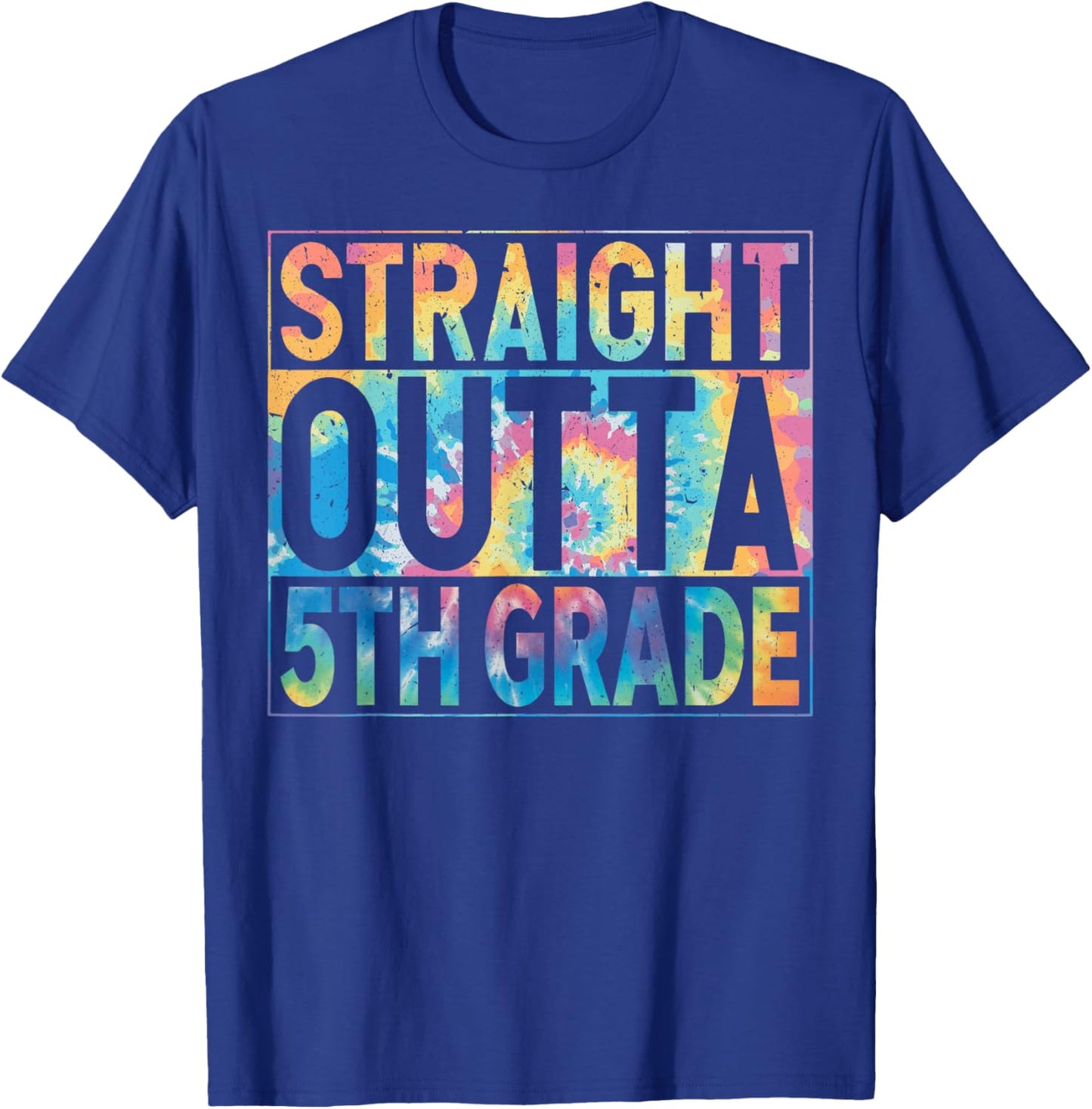 Straight Outta 5th Grade Graduate Class 2026 5th Grade Funny T-Shirt - T-Shirt | Royal