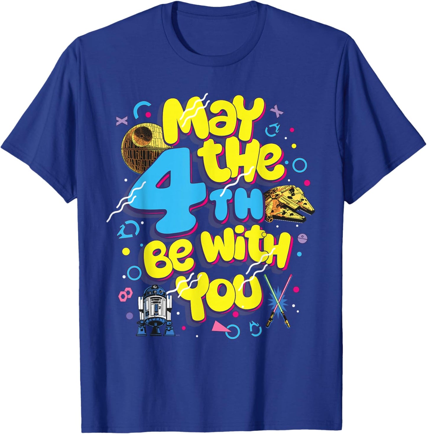 Star Wars May The 4th Be with You Groovy Vintage Retro T-Shirt - T-Shirt | Royal
