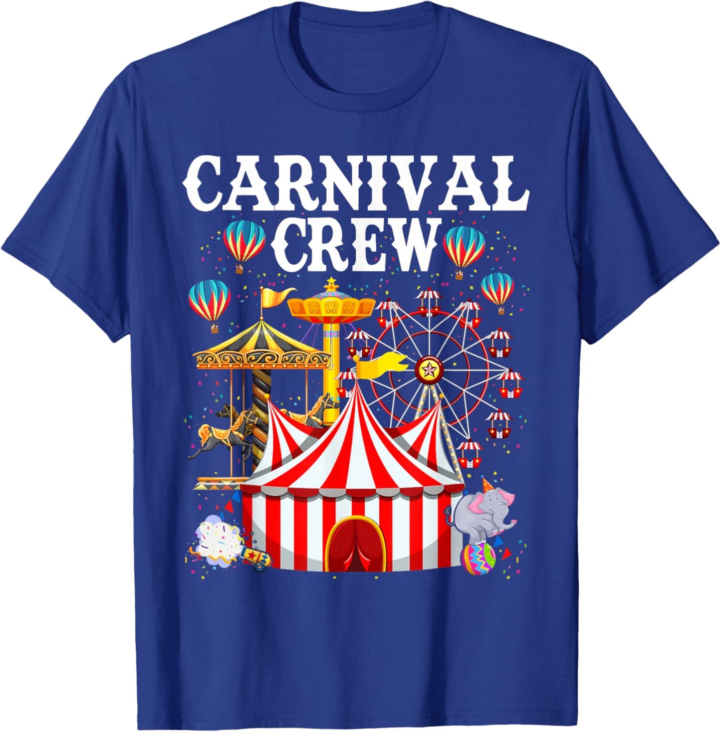 Carnival Crew for Birthday Theme Party Matching Family T-Shirt - T-Shirt | Royal