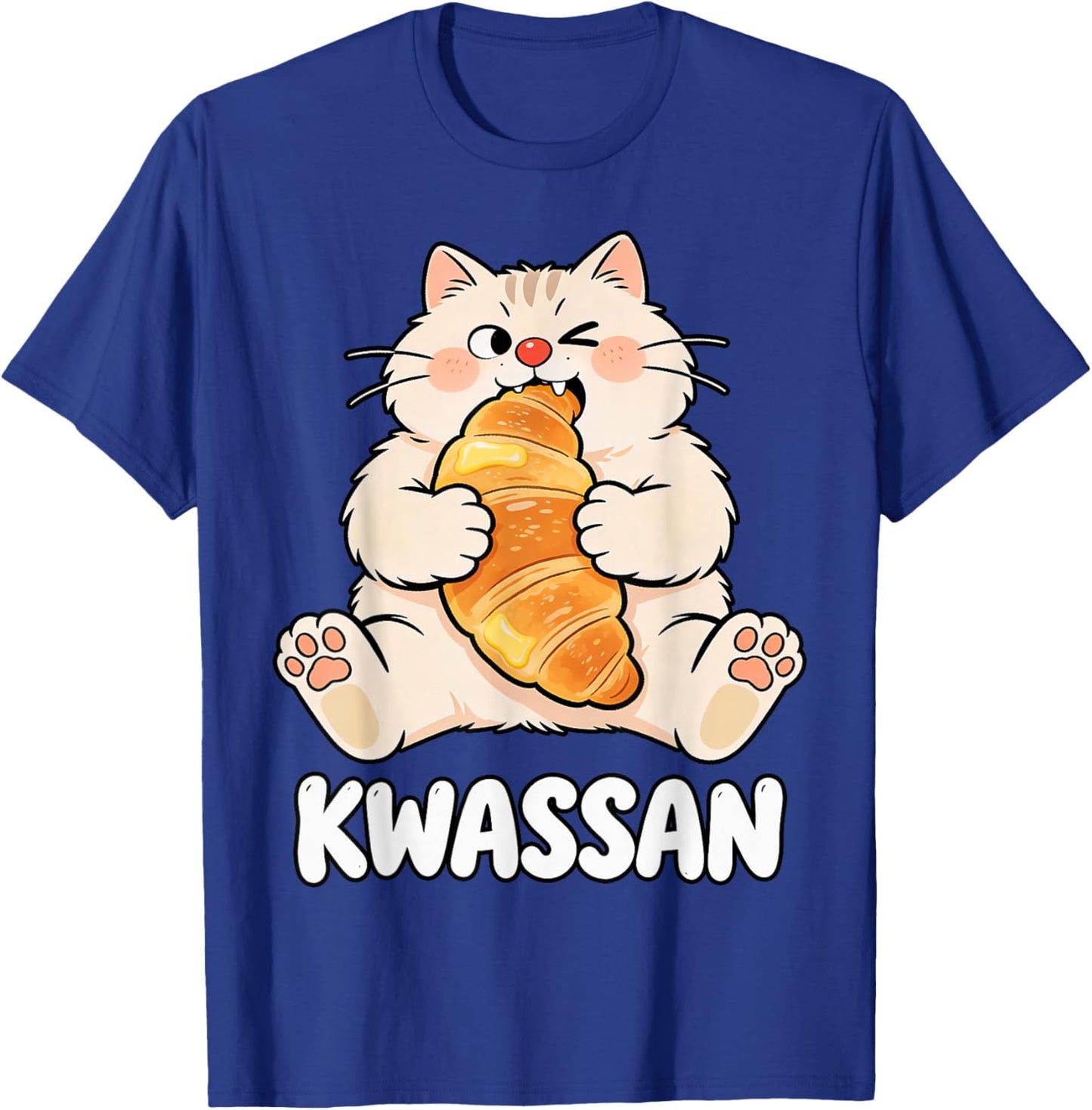 Croissant Cat KWASSAN French Pâtisserie et Boulangerie Meme T-Shirt - T-Shirt | Royal