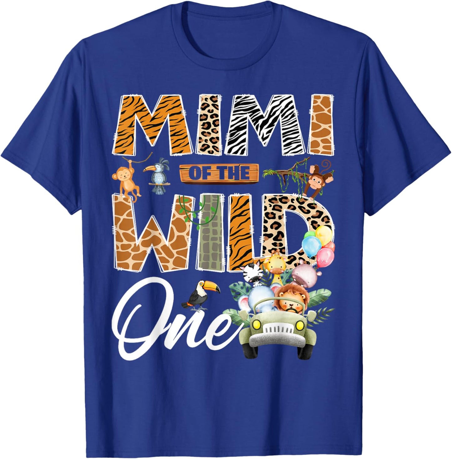 Mimi of The Wild One 1st Birthday Boy Safari Jungle T-Shirt - T-Shirt | Royal