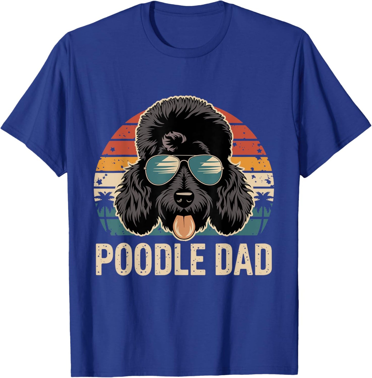 Funny Vintage Poodle Dad Poodle Lover T-Shirt - T-Shirt | Royal