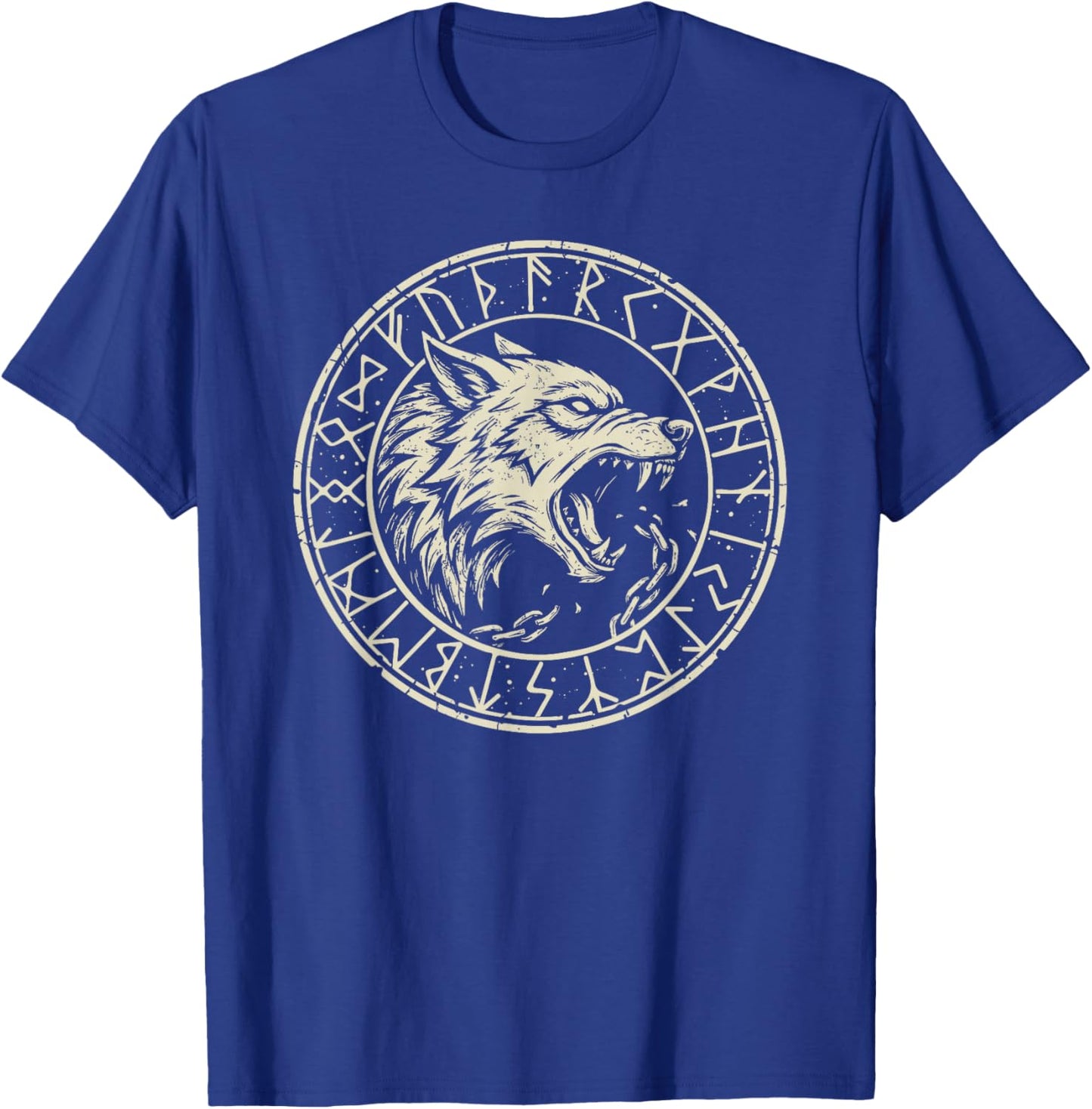 Fenrir Wolf Odins Runes Fenrirwolf Viking Warrior Walhalla T-Shirt - T-Shirt | Royal
