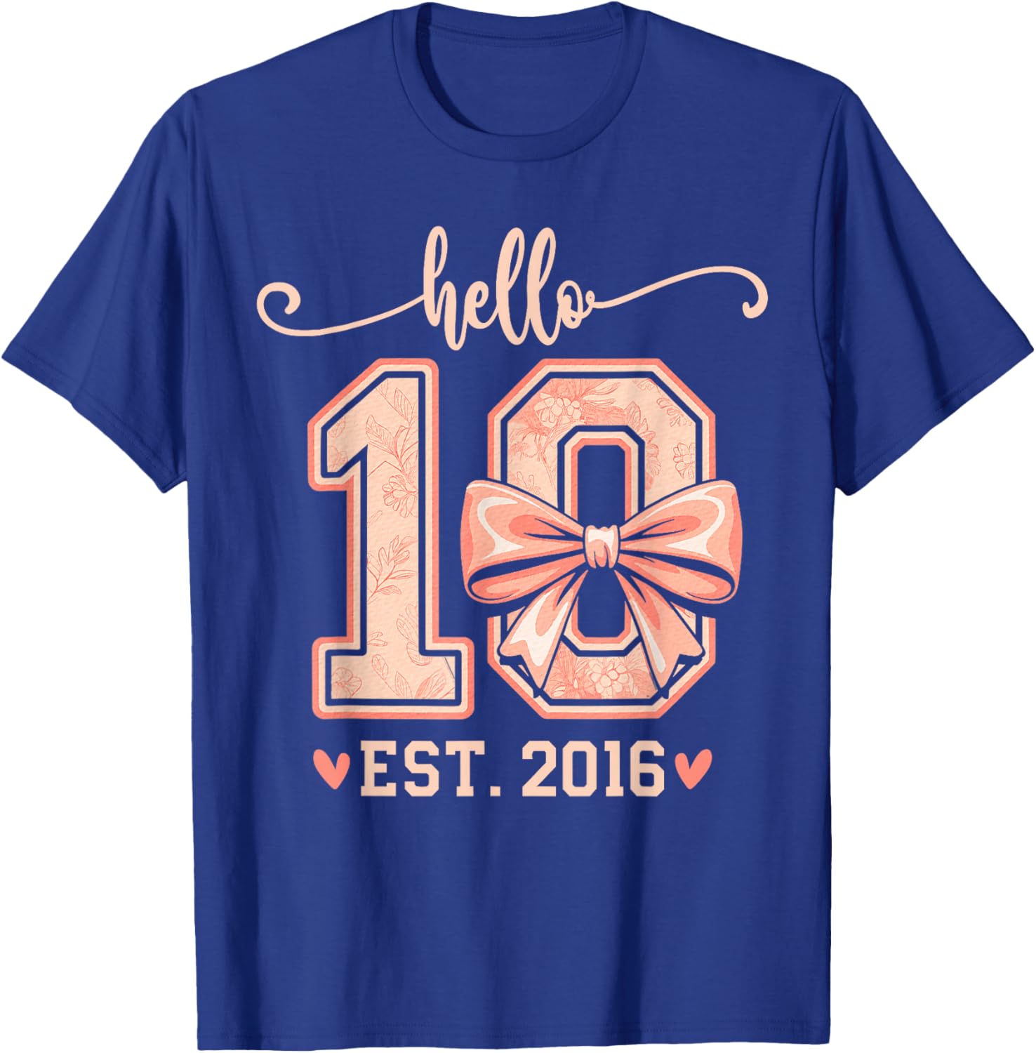 10th Birthday Girl 10 Years T-Shirt - T-Shirt | Royal