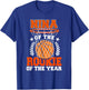 Nina of Rookie 1st Basketball Bday Theme Matching T-Shirt - T-Shirt | Royal