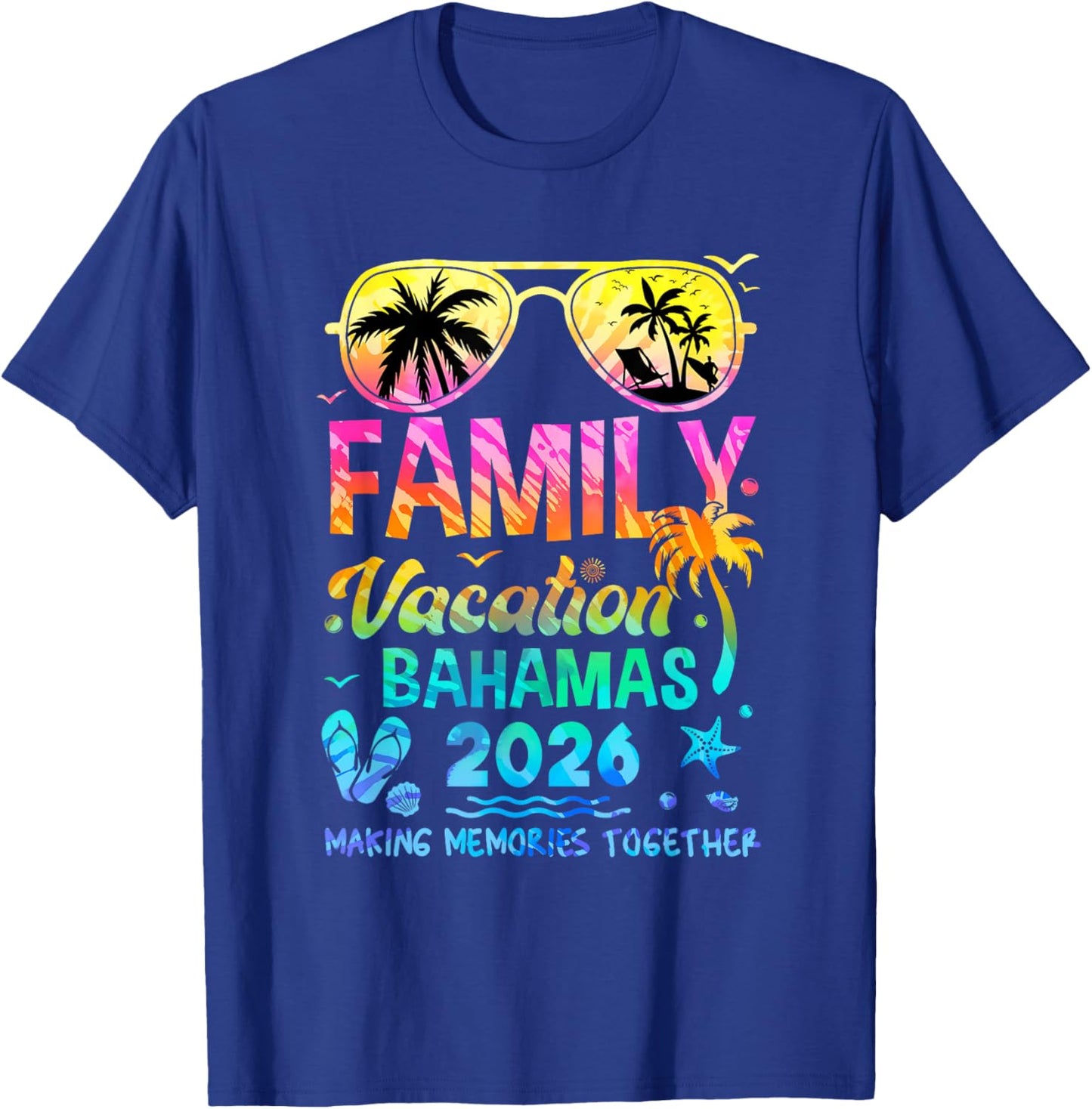 Family Vacation 2026 Bahamas Matching Memories Together T-Shirt - T-Shirt | Royal