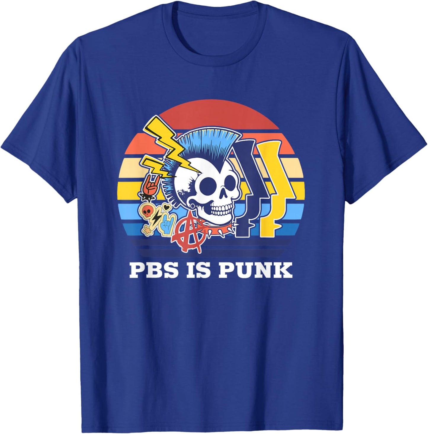 PBS is Punk Funny T-Shirt - T-Shirt | Royal