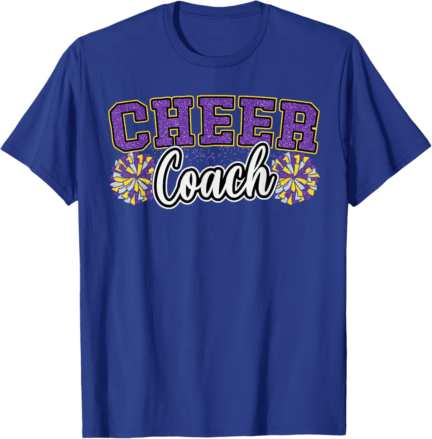 Loud Proud Cheer Coach Pom Poms Purple Cheerleader Women T-Shirt - T-Shirt | Royal