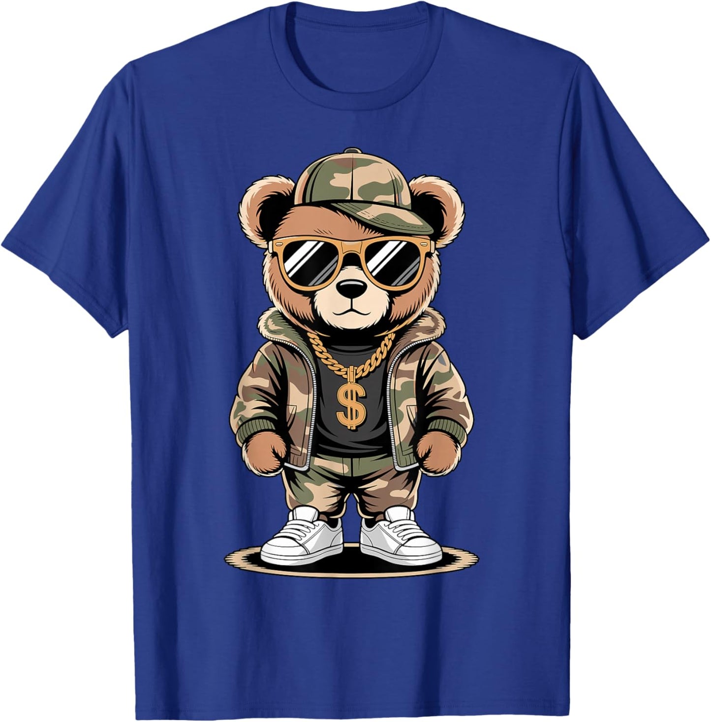 Hip Hop Teddy Bear T-Shirt - T-Shirt | Royal