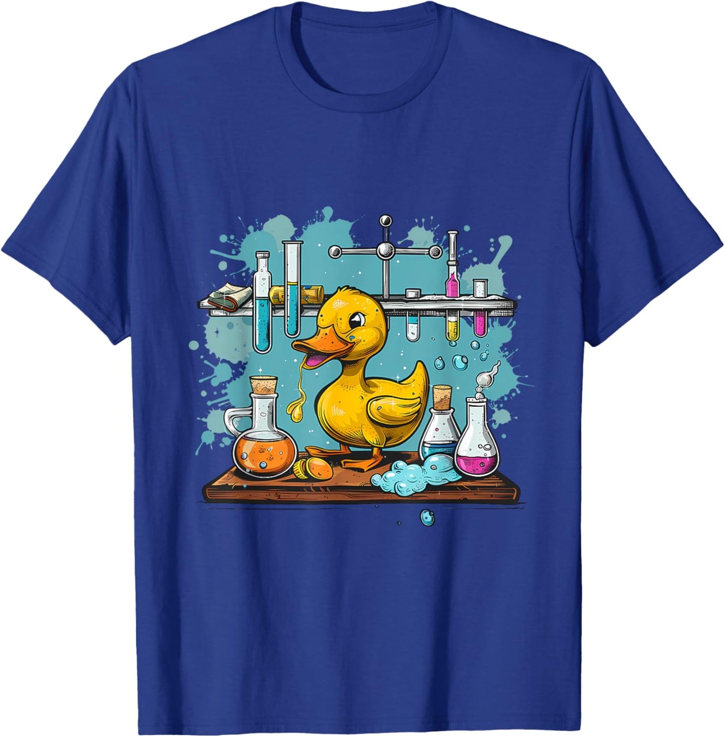 Rubber Duck Physics Chemists Teacher Science Rubber Duckie Women Kids T-Shirt - T-Shirt | Royal