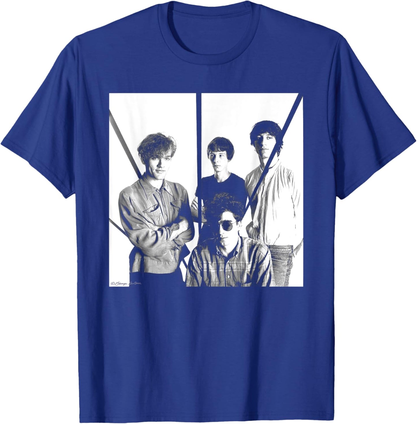 REM New York Band B&W Photo By George DuBose T-Shirt - T-Shirt | Royal