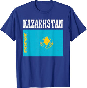 Kazakhstan Flag Patriotic National Roots Souvenir T-Shirt - T-Shirt | Royal