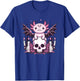 Kawaii Pastel Goth Cute Creepy Axolotl Bat Skeleton T-Shirt - T-Shirt | Royal