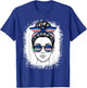 Cabo Verde Flag Messy Bun Sunglasses Woman T-Shirt - T-Shirt | Royal