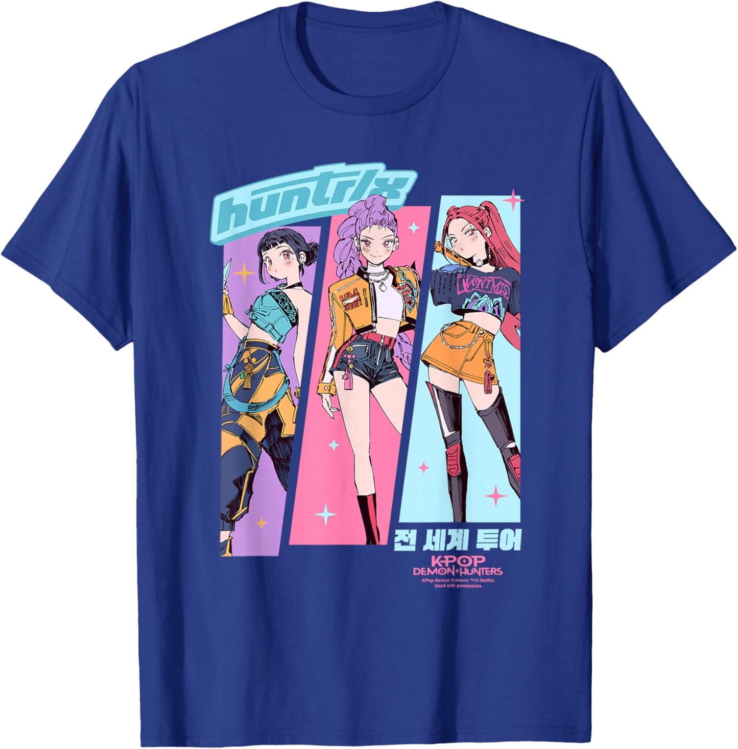 Kpop Demon Hunters Huntrix Anime Sketch T-Shirt - T-Shirt | Royal