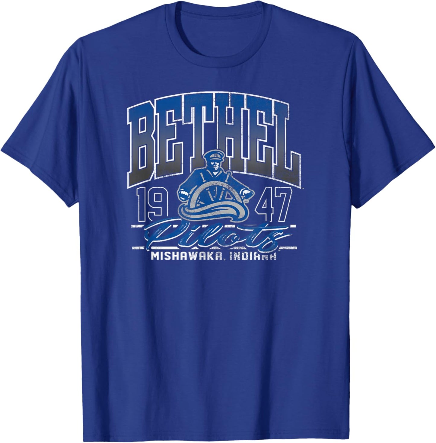 Bethel Pilots Kicking It Dark Heather Officially Licensed T-Shirt - T-Shirt | Royal