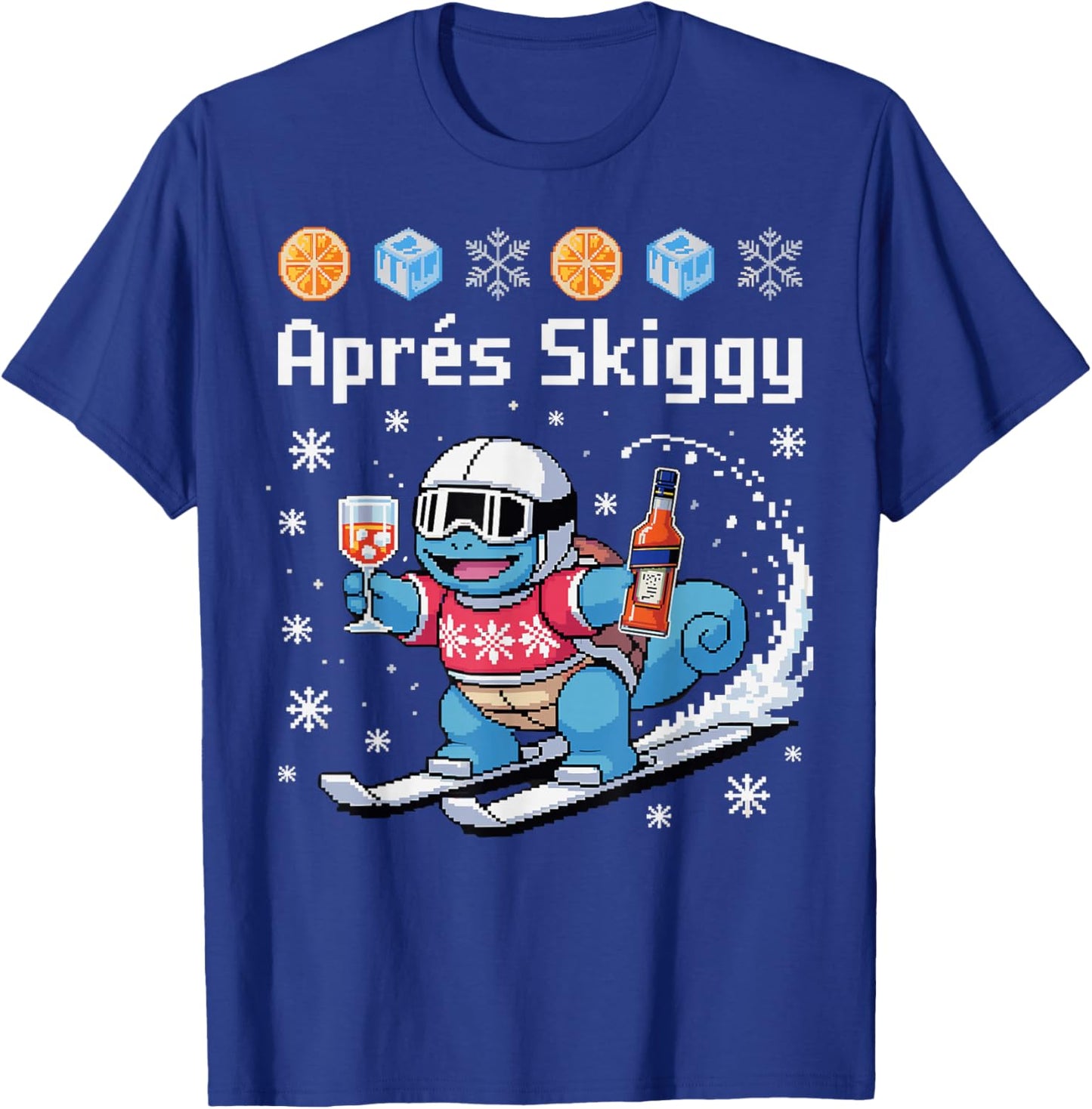 APRÉS SKIGGY X The Ski Club Saufimon Spritz Turtle Skier T-Shirt - T-Shirt | Royal