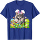 Cute Maine Coon Cat & Bunny Ears In Easter Egg Easter Day T-Shirt - T-Shirt | Royal