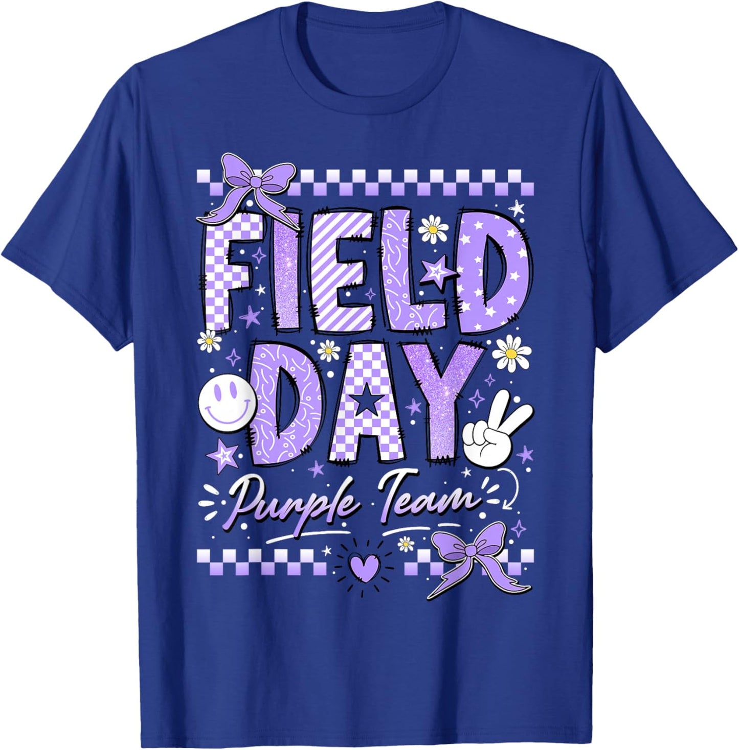 Purple Team Happy Field Day School Trip for Teacher Student T-Shirt - T-Shirt | Royal