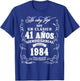 Vintage 41st Birthday Men Funny 1984 41 Birthday Spanish T-Shirt - T-Shirt | Royal