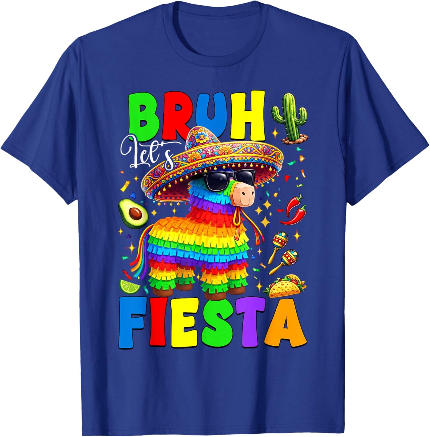Bruh Let's Fiesta Cinco Mayo Pinata Funny Mexican Boys Kids T-Shirt - T-Shirt | Royal