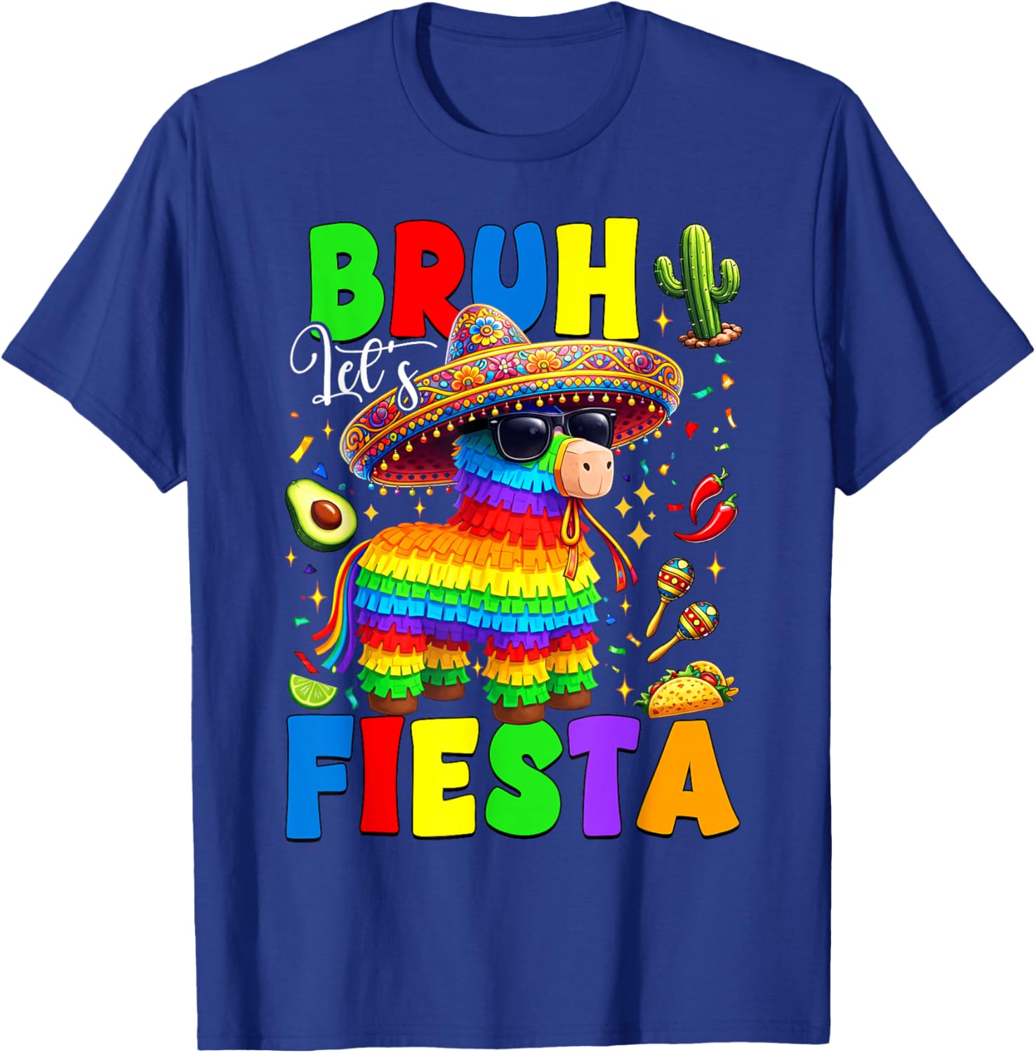 Bruh Let's Fiesta Cinco Mayo Pinata Funny Mexican Boys Kids T-Shirt - T-Shirt | Royal