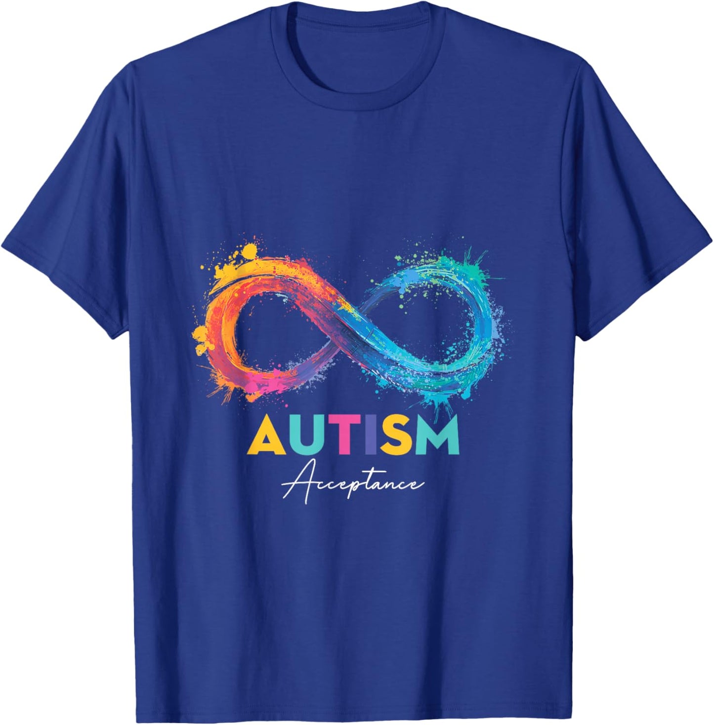Autism Red Instead Infinity Symbol Autistic Acceptance Women T-Shirt - T-Shirt | Royal