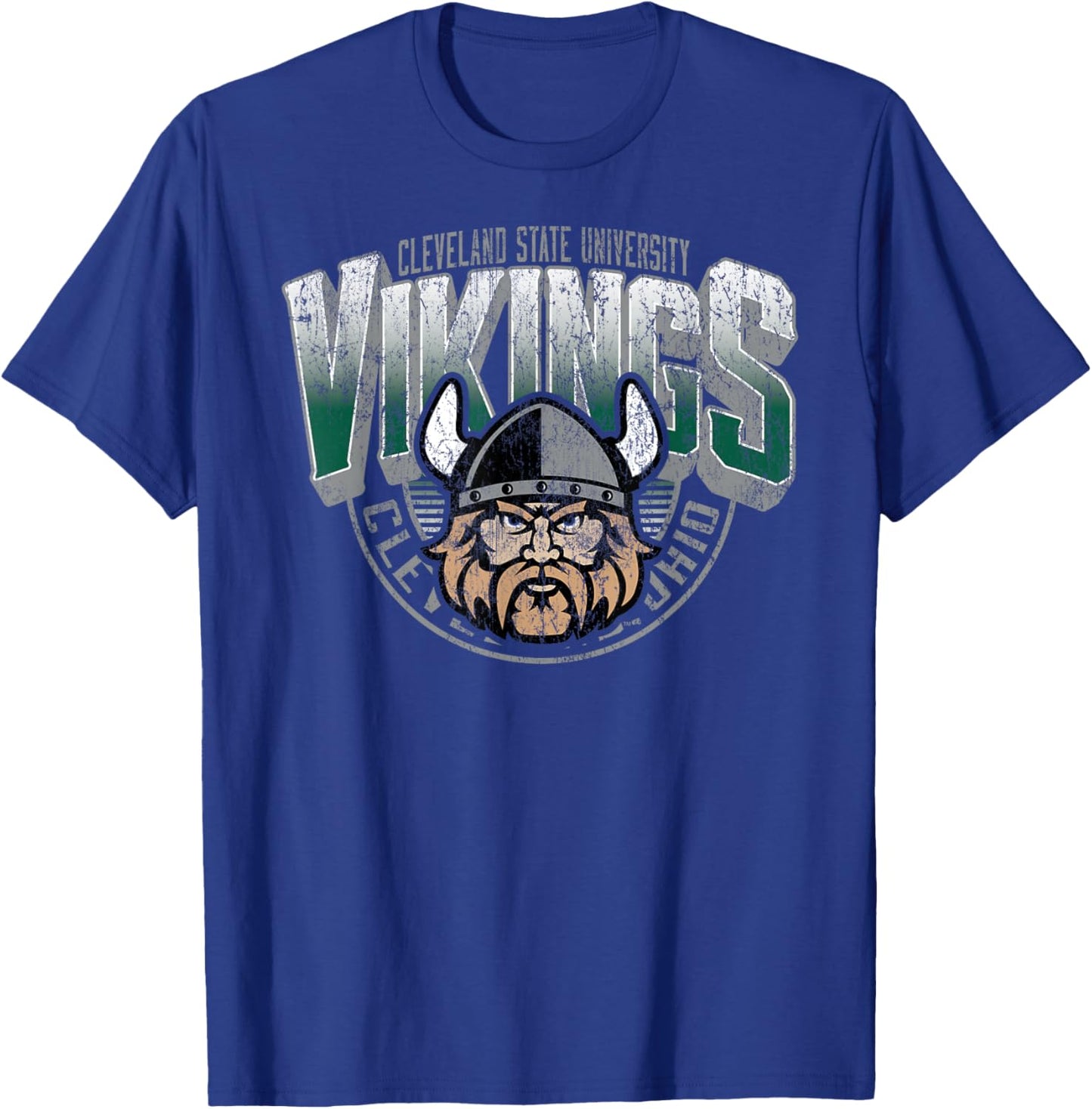 Cleveland State Vikings Vintage Major Green T-Shirt - T-Shirt | Royal