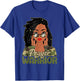 Praying Black Woman Afro Christian Sayings Prayer Warrior T-Shirt - T-Shirt | Royal